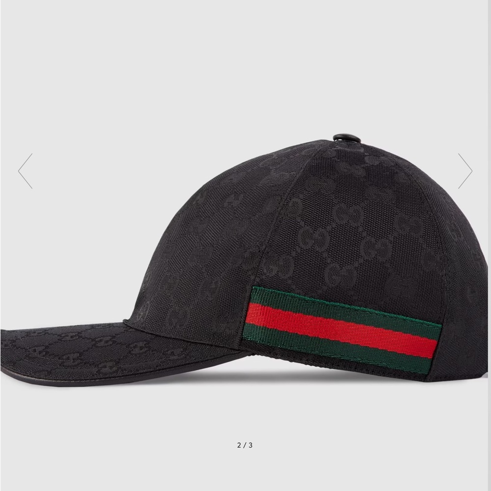 Gucci Black Canvas baseball Cap